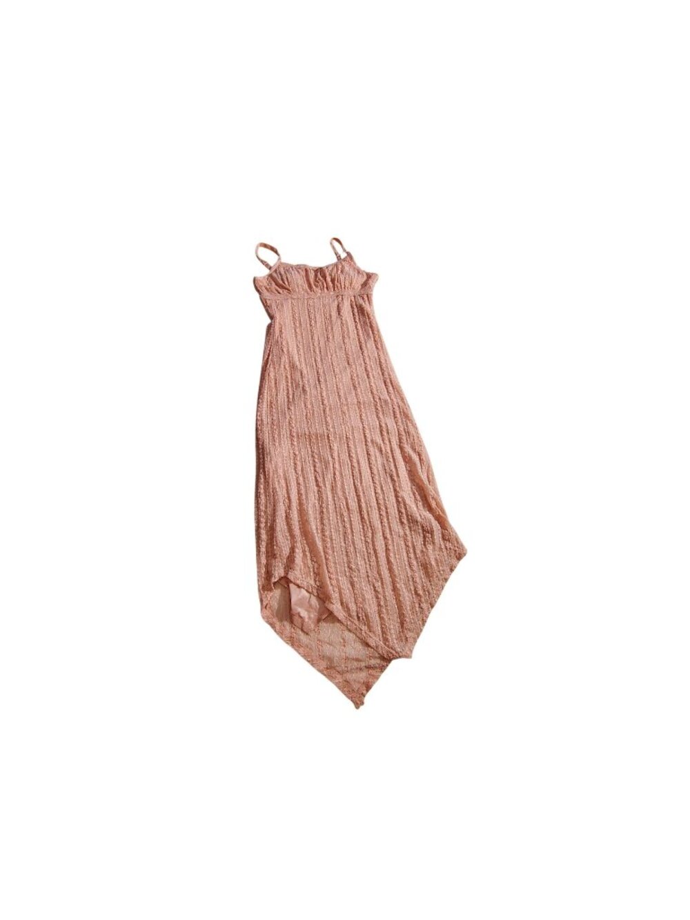 No Boundaries Womens Pink Lace Maxi Dress With Adjustable Straps Lined  S (4-6)